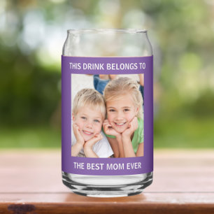 Personnalisée Meilleure Maman Jamais Photo Violet