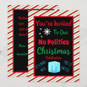 Personnalisée Pas de politique Invitation de Noël (Devant / Derrière)