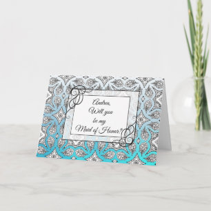 Personnalisée Serez-vous ma carte de femme d'honne