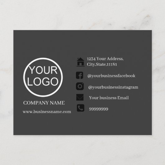 Personnalisée votre carte de poste d'affaires prom (Devant)