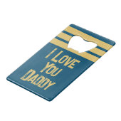 Personnaliser 1 photo amour vous papa or bleu (Devant Angle)