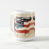 Personnaliser 2ème amendement Drapeau de café Mug  (Devant gauche)