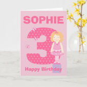 Personnaliser âge et nom de la carte d'anniversair (Fleur jaune)