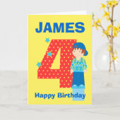 Personnaliser âge et nom de la carte d'anniversair (Fleur jaune)