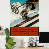 Personnaliser, ajouter du texte, affiche de ski de (Bureau à domicile)