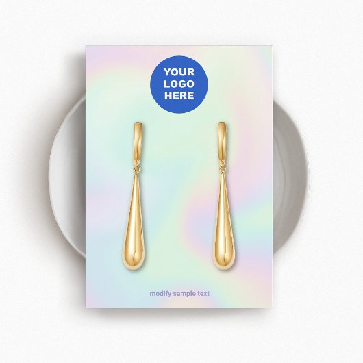 Personnaliser Ajouter Logo Holographique Abstraite