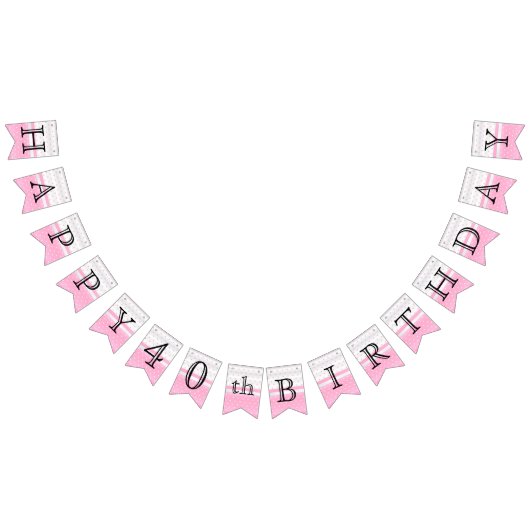 Personnaliser Anniversaire - Drapeaux de Bunting R (Tout)