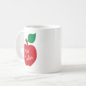 Personnaliser Apple Best Teacher Cadeau Café Mug (Devant gauche)
