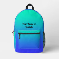 Personnaliser Aqua Blue sac à dos imprimé tous les