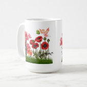 Personnaliser Aug Fleurs de naissance et Mug de ca (Devant gauche)