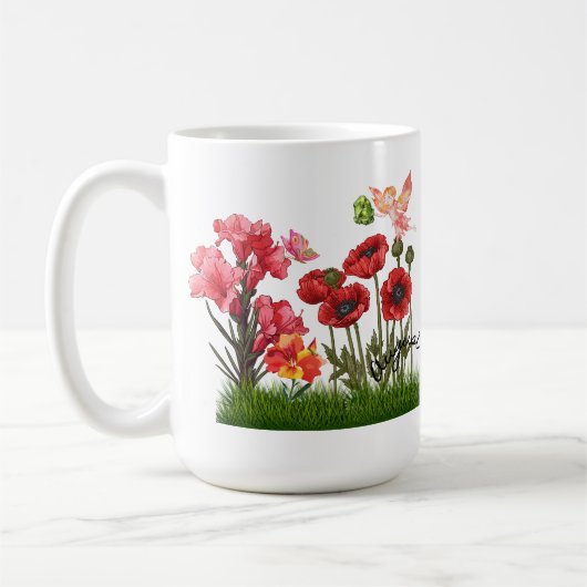 Personnaliser Aug Fleurs de naissance et Mug de ca (Gauche)