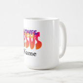 Personnaliser Avec Le Nom Jésus Vous Aime Mug (Devant droit)