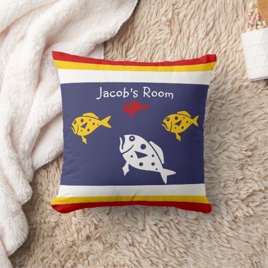 Personnaliser avec nom coussin poisson (Couverture)