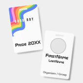 Personnaliser Badge d'identification de fête Bon g (Avant & arrière)