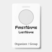 Personnaliser Badge d'identification de fête Bon g (Arrière)
