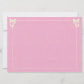 Personnaliser Bébé rose pâle invitation douche fil (Dos)