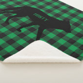 Personnaliser Bison vert Plaid Chien coyote sauvag (3/4)