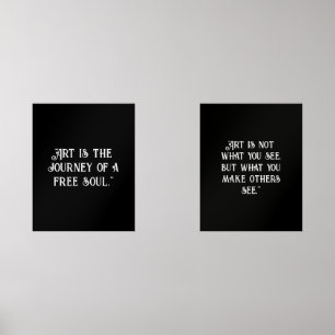 Personnaliser Black Wihite Poster citations inspir