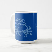 Personnaliser Bleu Crabe Coffee Mug (Devant gauche)