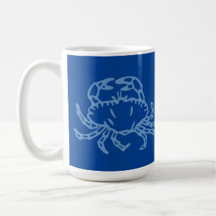 Personnaliser Bleu Crabe Coffee Mug