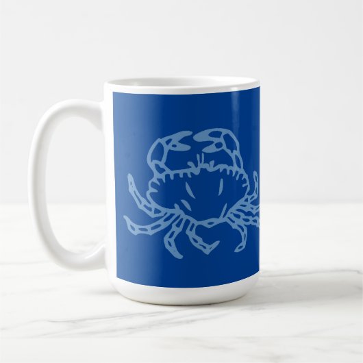 Personnaliser Bleu Crabe Coffee Mug (Gauche)