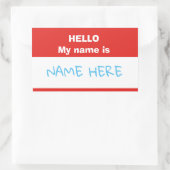 Personnaliser bonjour mon nom est autocollants (Sac)