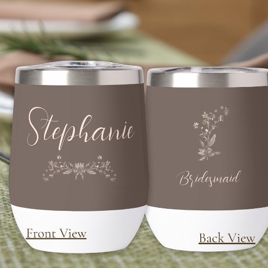 Personnaliser Bridesmaid Rustic Elegant