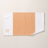 Personnaliser Cadeau Mariage Orange Blancs (Serviette à main)