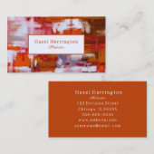 Personnaliser Carte de visite Abstrait en gras rou (Devant / Derrière)