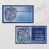 Personnaliser Carte de visite Blue Design (Devant / Derrière)