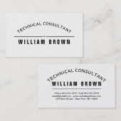 Personnaliser Carte de visite modèle Typographie s (Devant / Derrière)