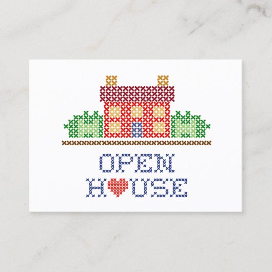 Personnaliser Carte de visite Open House (Devant)
