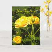 *Personnaliser* Carte de voeux Roses Jaunes (Fleur jaune)