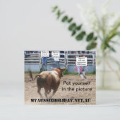 Personnaliser Carte postale 'Charger Bull' (Debout devant)