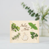 Personnaliser Carte postale Herbes italiennes (Debout devant)