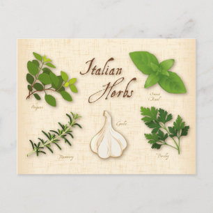 Personnaliser Carte postale Herbes italiennes