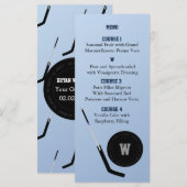 Personnaliser Cartes Menu Thème de hockey sur glac (Devant / Derrière)
