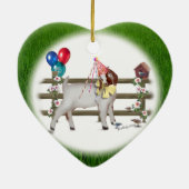 Personnaliser cet ornement de chèvre d'anniversair (Dos)