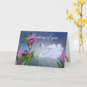 Personnaliser cette belle carte de voeux Swan (Fleur jaune)