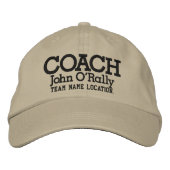 Personnaliser Coach Casquette Votre nom Votre jeu (Devant)