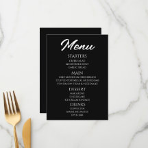 Personnaliser - Créez votre propre menu noir