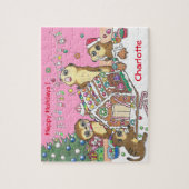 Personnaliser Cute Meerkats puzzle rose (Vertical)