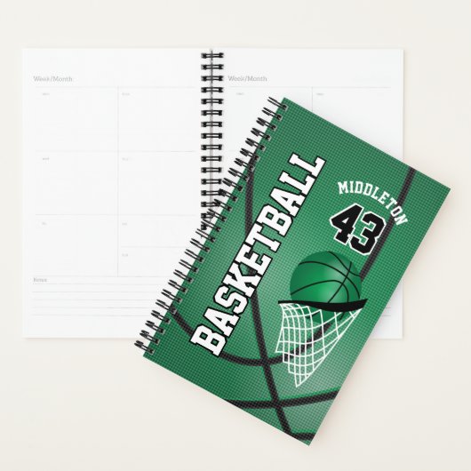 Personnaliser de basket-ball - Vert (Devant avec enveloppe)