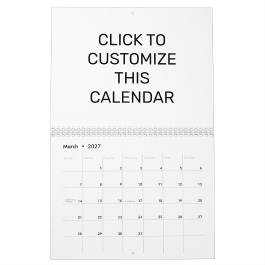 PERSONNALISER DE CE CALENDRIER (Mar 2027)