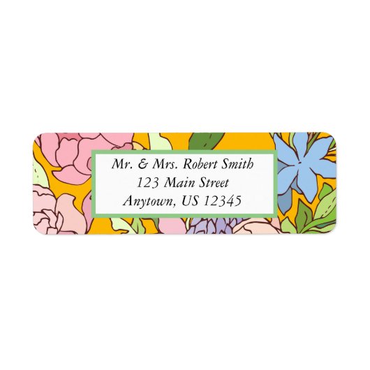 Personnaliser de Étiquettes de adresse floraux Per (Devant)