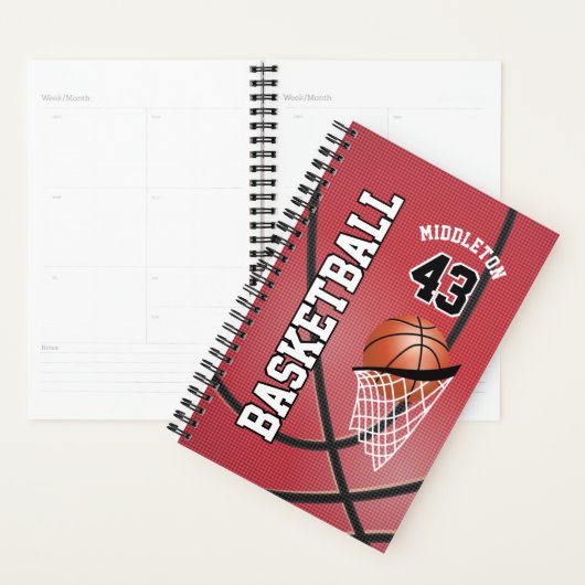 Personnaliser de jeu de basket-ball - Rouge (Devant avec enveloppe)