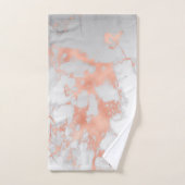 Personnaliser de luxe en marbre blanc rose Parties (Serviette à main)