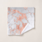 Personnaliser de luxe en marbre blanc rose Parties (Gant de toilette)