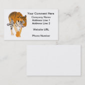 Personnaliser de marche du tigre Cartes de visite (Devant / Derrière)