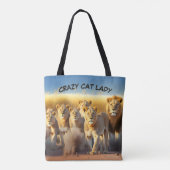 Personnaliser de Sac fourre-tout Crazy Cat Lady Te (Dos)